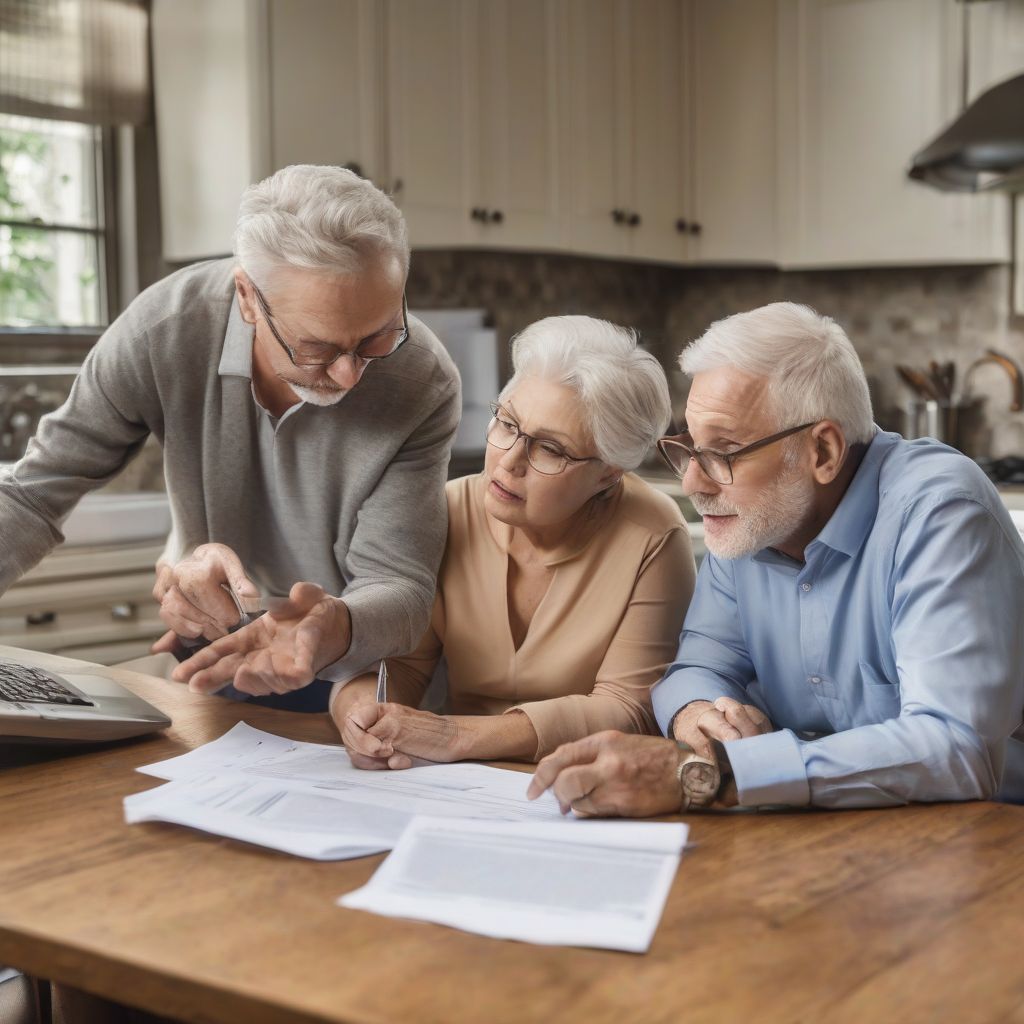 Elderly Couple Signing Documents